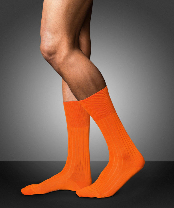 No. 2 Cashmere Gentlemen Socks - Ziegel Orange