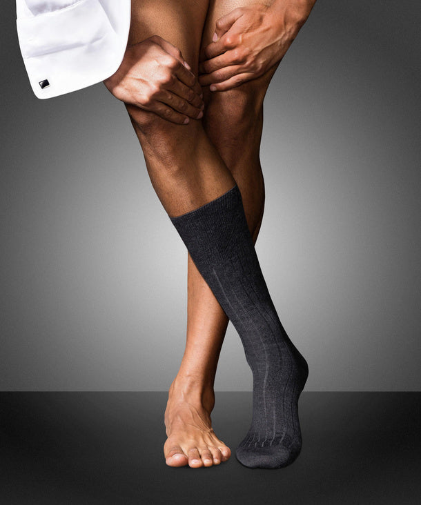 No. 2 Cashmere Gentlemen Socks - Anthr.mel