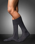 No. 2 Cashmere Gentlemen Socks - Anthr.mel