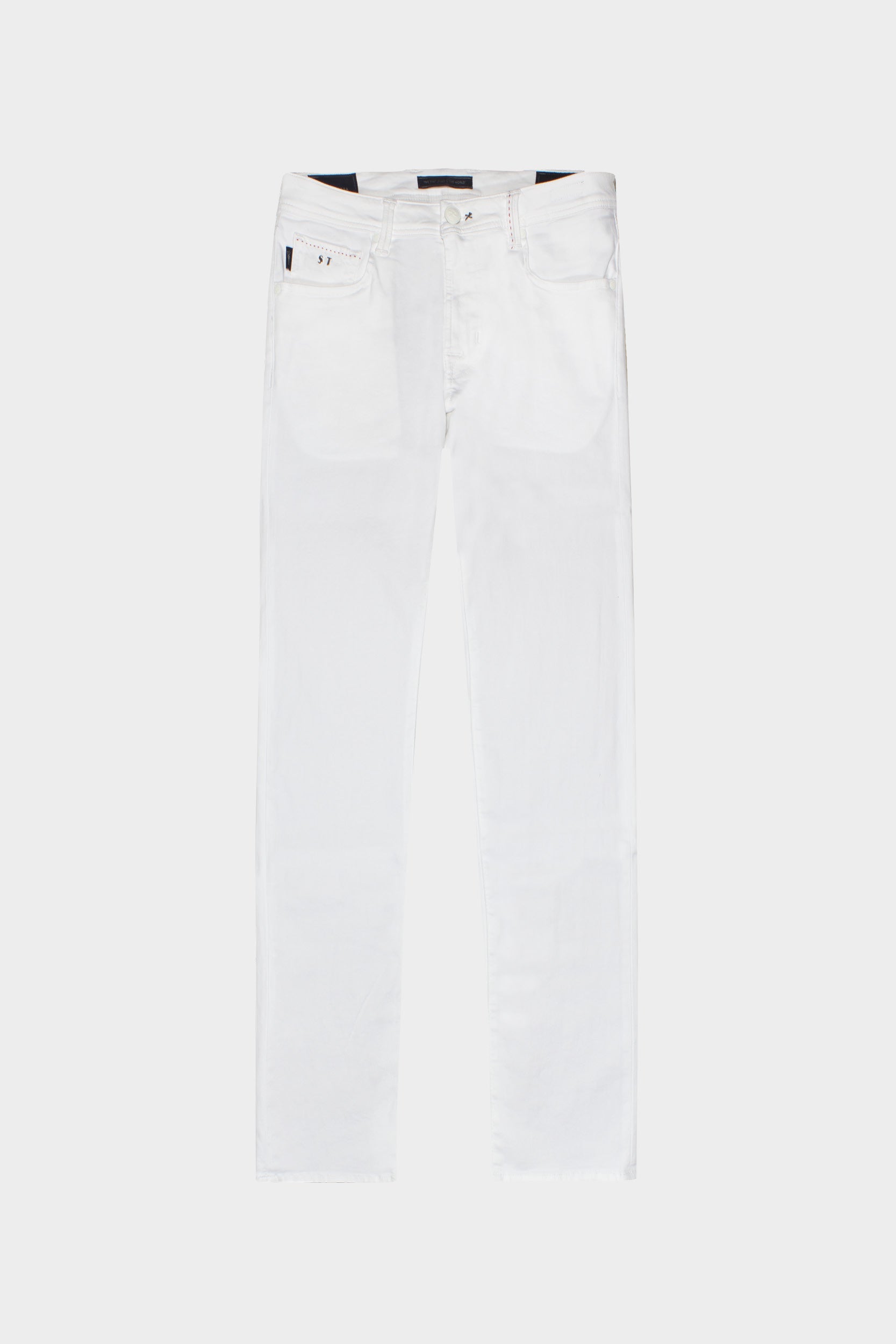 Michelangelo Slim Gabardina Super-Stretch Jeans - Bianco