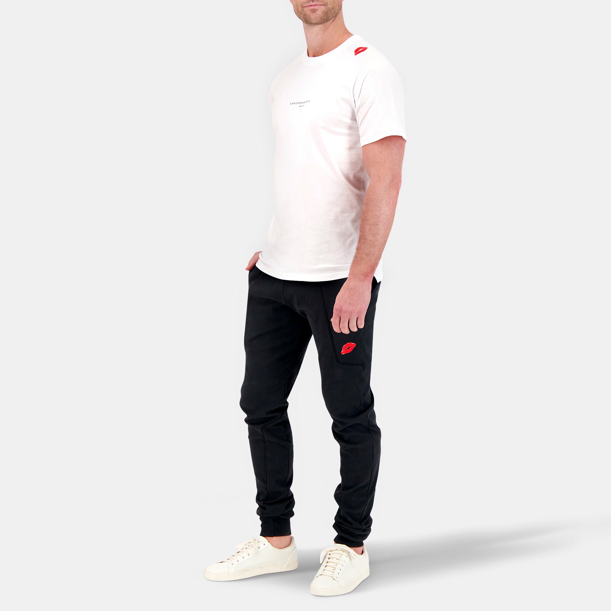 Technical Jersey Jogger with Kiss Print